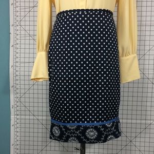 Ann Taylor Loft polka dot pencil skirt 4